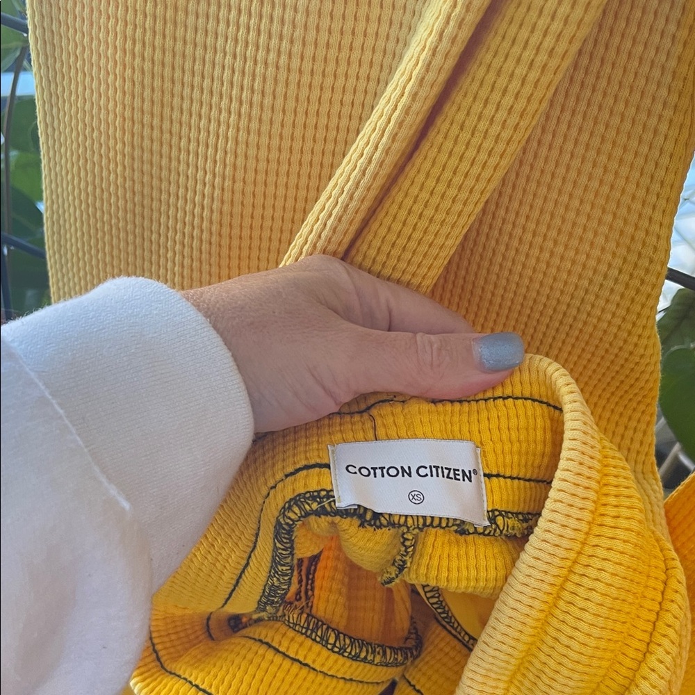 Cotton Citizen Yellow Ribbed joggers xs